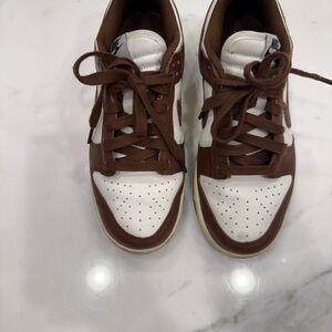Brown and White Sneakers